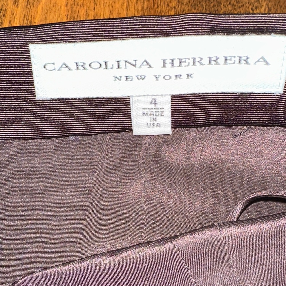 Carolina Herrera 100% Silk Skirt Size 4 Designer